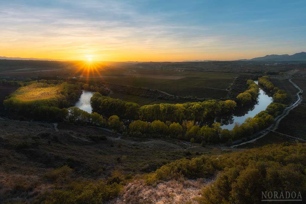 Meandro del río Ebro visto desde la Rioja Alavesa