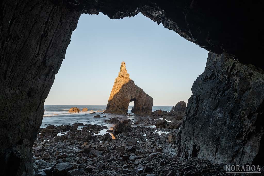 Playa de Campiecho con la marea baja