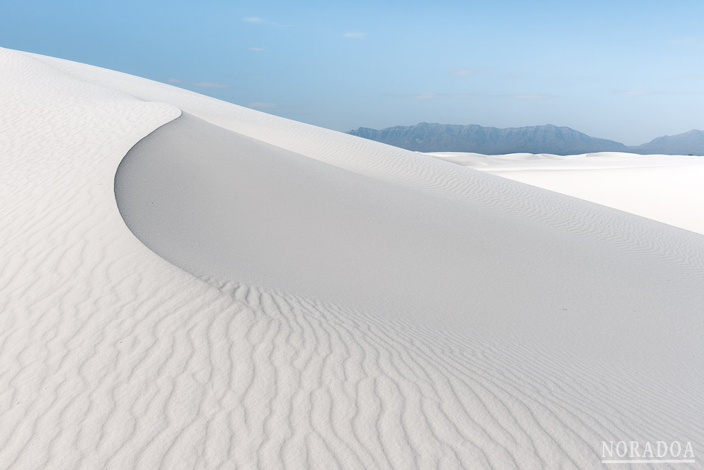 Dunas de arena blanca